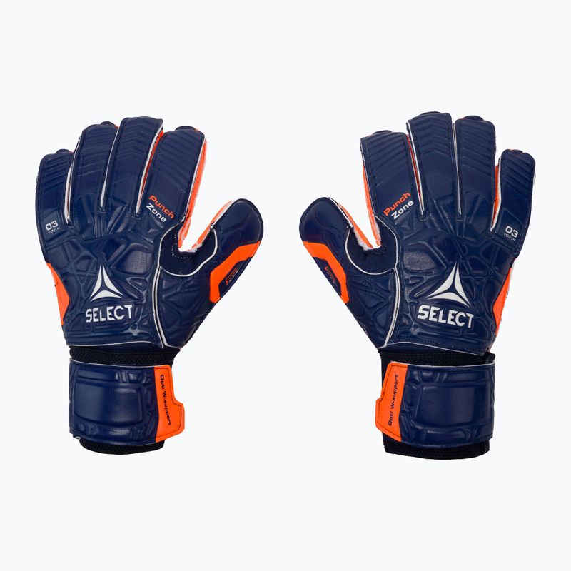 Detské brankárske rukavice SELECT 03 Youth V21 navy blue and orange 500056