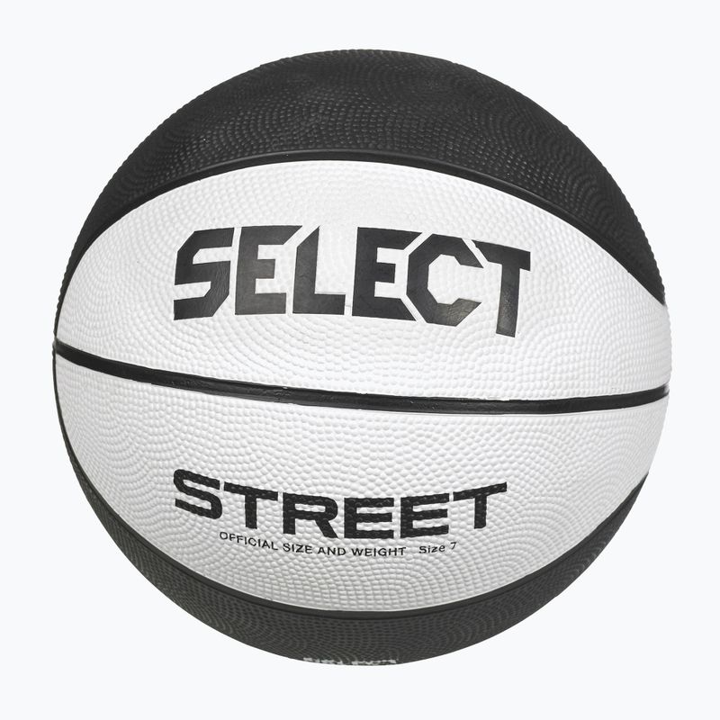 Detská basketbalová lopta SELECT Basketball Street v23 white/black veľkosť 6