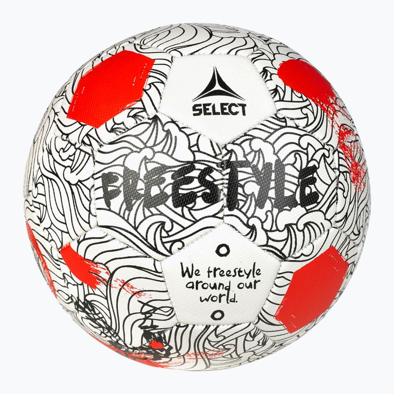 Futbalová lopta SELECT Freestyle v24 white/red rozmer 4.5