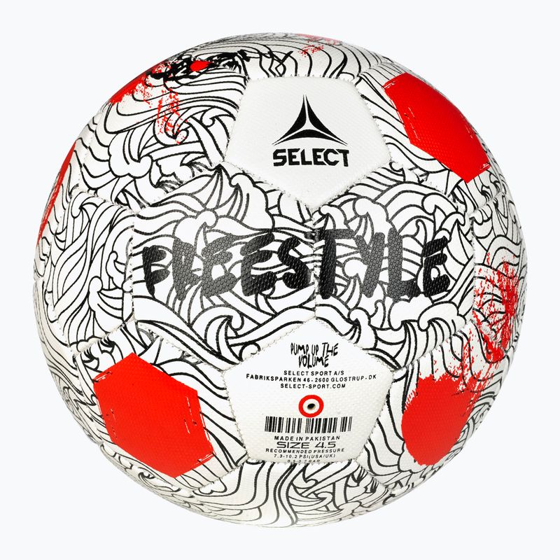 Futbalová lopta SELECT Freestyle v24 white/red rozmer 4.5 2