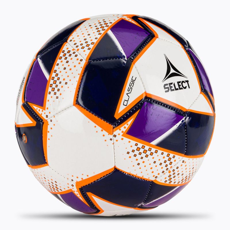 Futbalová lopta SELECT Classic v24 white/purple rozmer 5 2