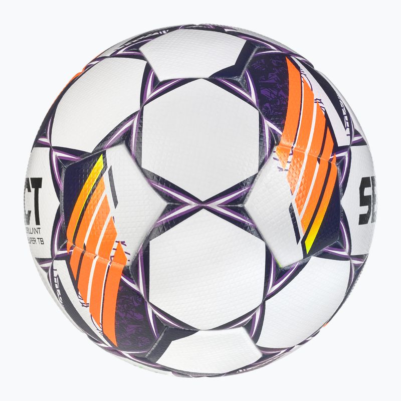 Futbalová lopta SELECT Brillant Super TB v24 white/purple veľkosť 5  3