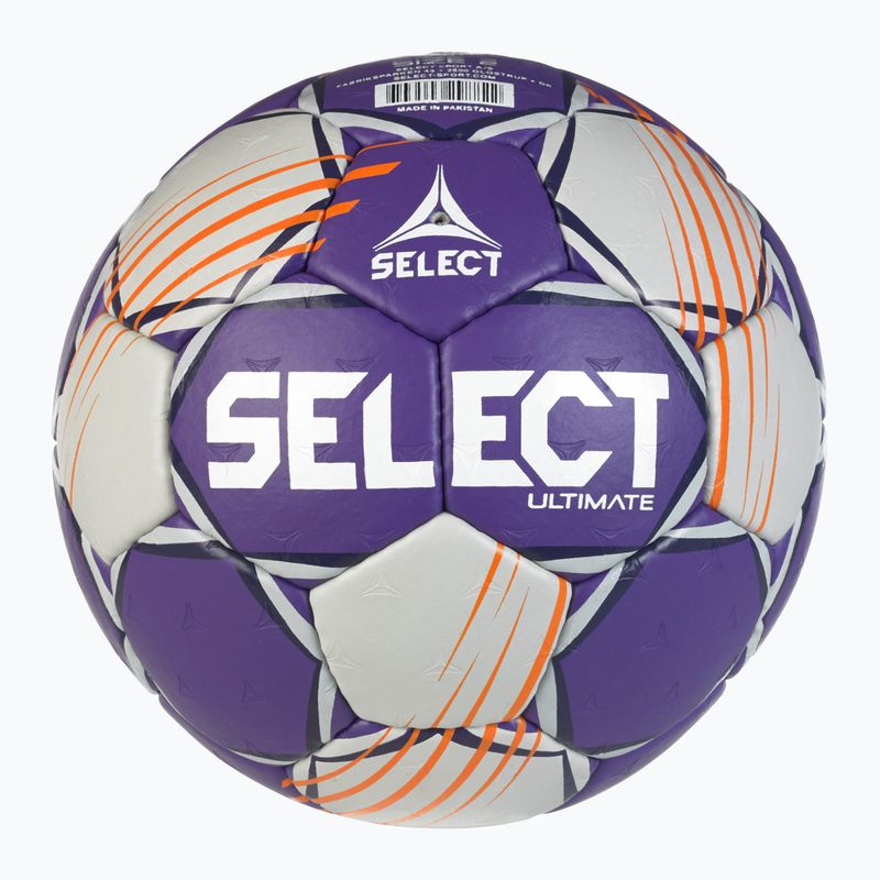Hádzanárska lopta SELECT Ultimate v24 Official EHF grey/purple veľkosť 2 2