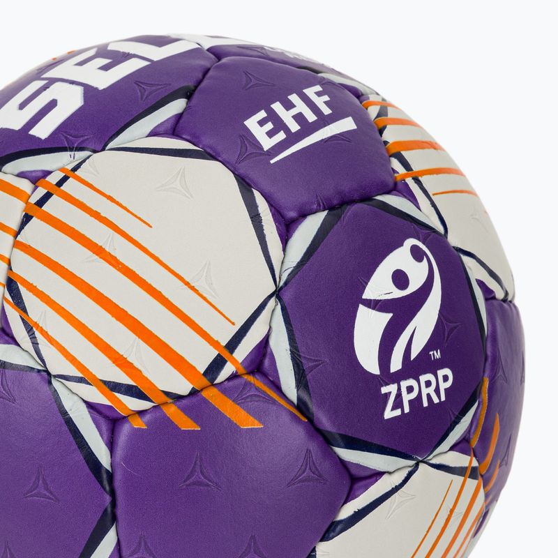 Hádzanárska lopta SELECT Ultimate Replica Orlen Superliga v24 EHF grey/purple veľkosť 0 3