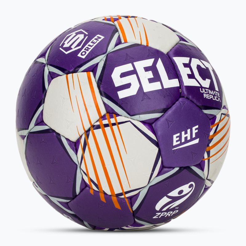 Hádzanárska lopta SELECT Ultimate Replica Orlen Superliga v24 EHF grey/purple veľkosť 3 2