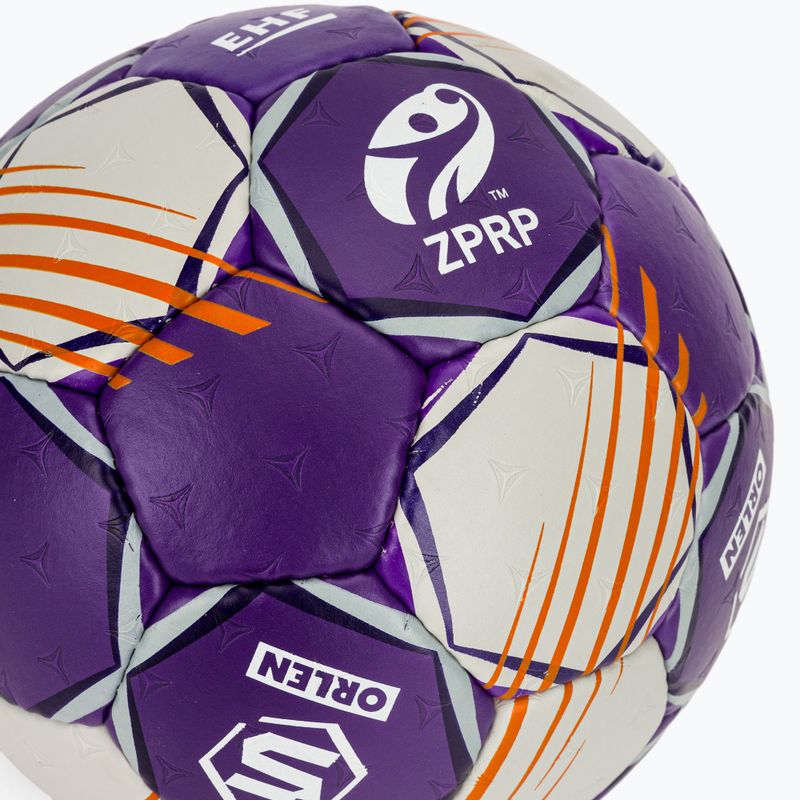 Hádzanárska lopta SELECT Ultimate Replica Orlen Superliga v24 EHF grey/purple veľkosť 3 3