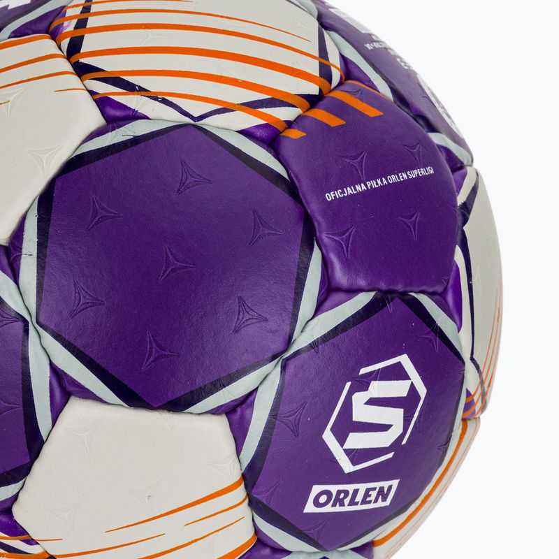 Hádzanárska lopta SELECT Ultimate Replica Orlen Superliga v24 EHF grey/purple veľkosť 3 4