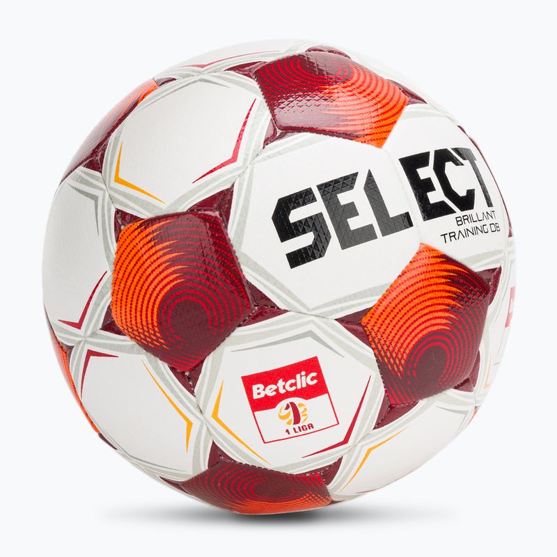 Futbalová lopta SELECT Brillant Training Betclic v25 white/red veľkosť 4 2