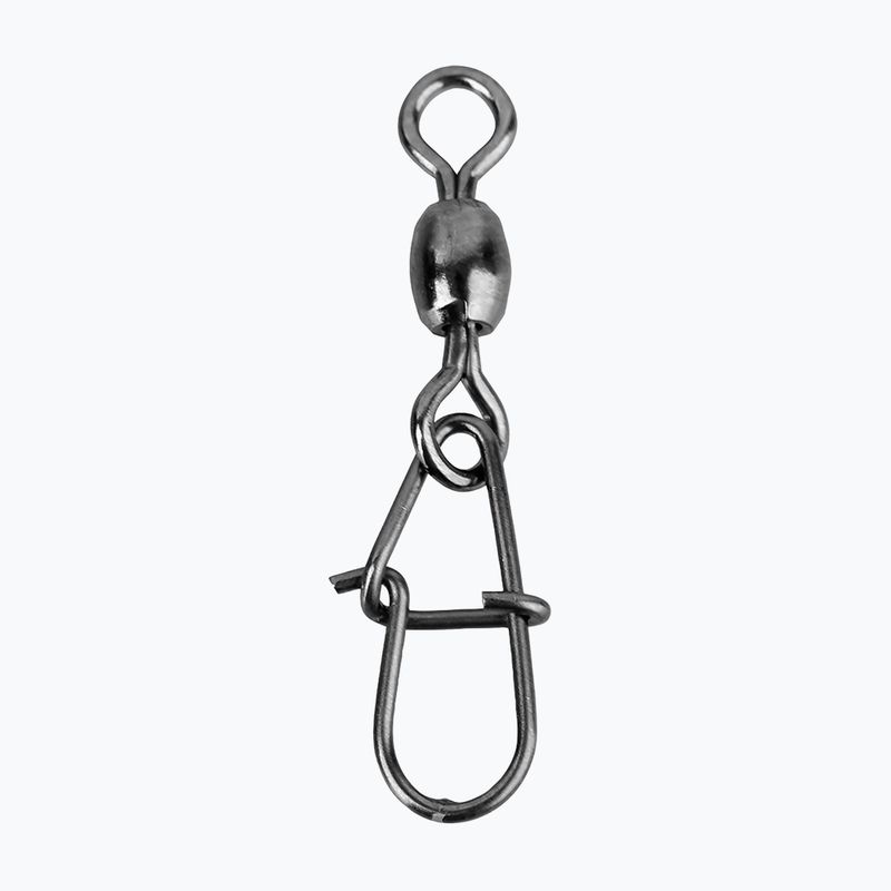 SavageGear Eggsnap Swivel 10-dielny otočný závit s bezpečnostným kolíkom strieborná 54915