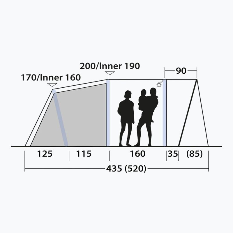 Kempingový stan pre 4 osoby Outwell Monterey 4 Air blue 8