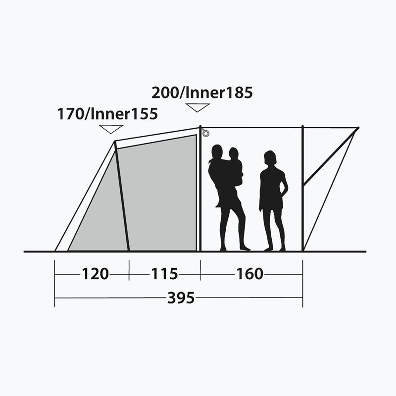 Kempingový stan pre 4 osoby Outwell Sky 4 blue 9