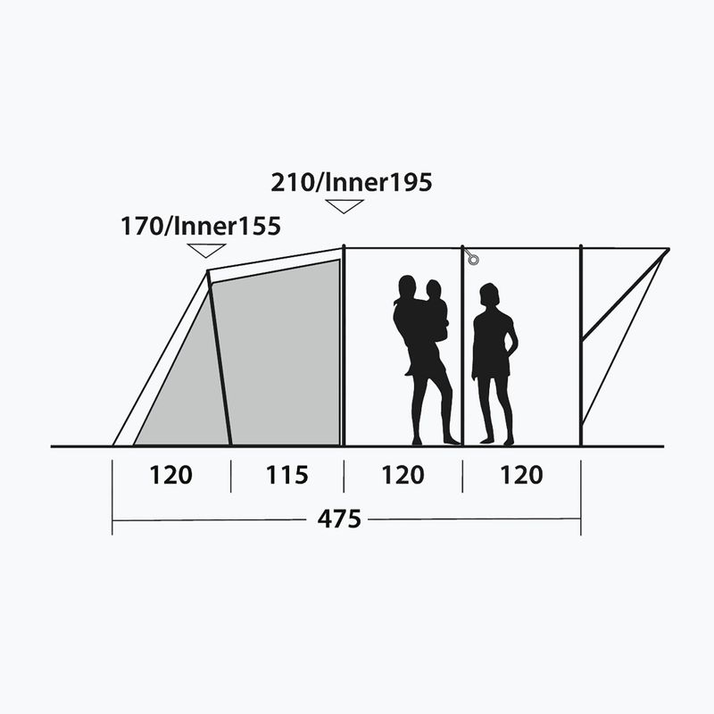 Kempingový stan pre 6 osôb Outwell Sky 6 blue 7