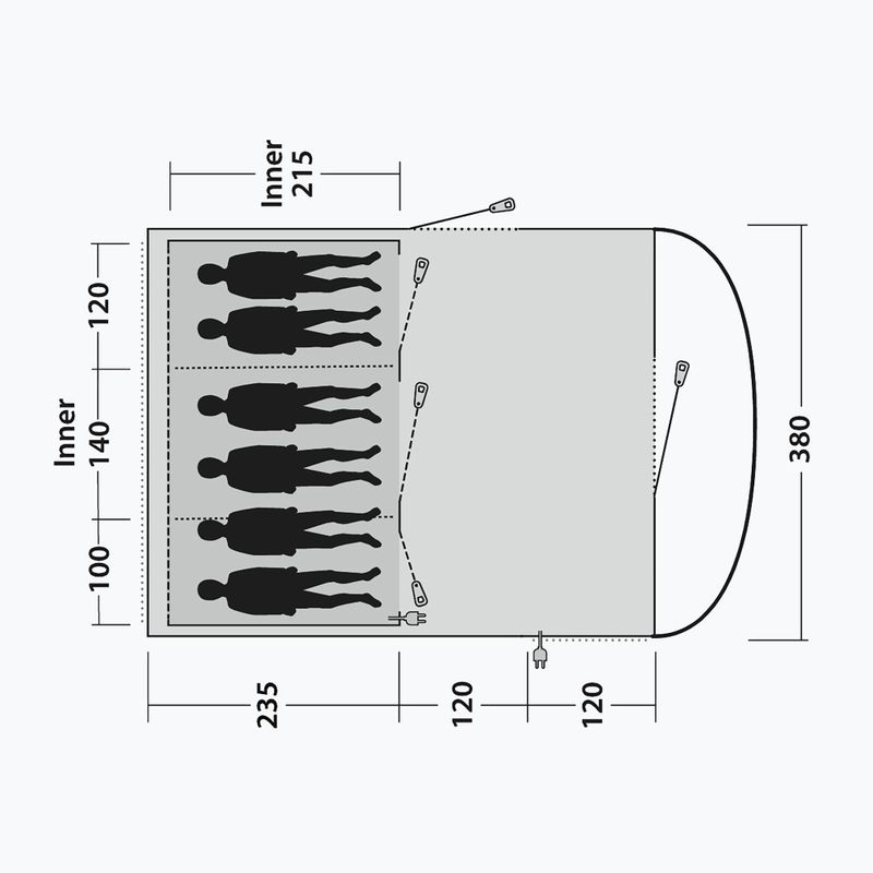 Kempingový stan pre 6 osôb Outwell Sky 6 blue 8