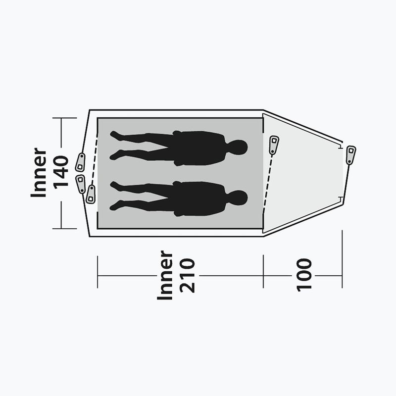 Kempingový stan pre 2 osoby Outwell Cloud 2 green/gray 13