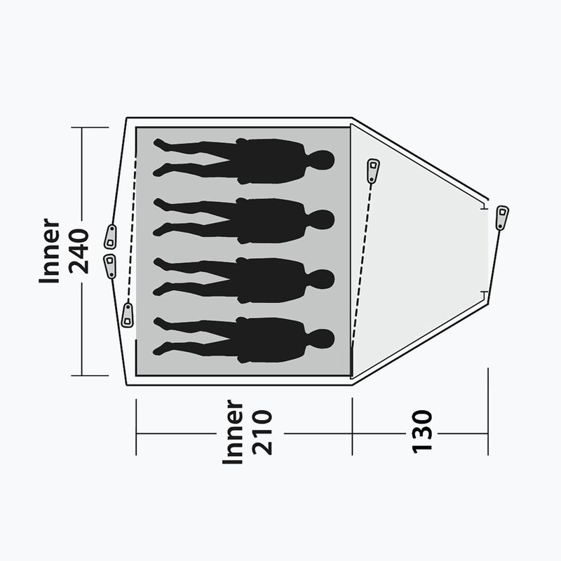 Kempingový stan pre 4 osoby Outwell Cloud 4 green/gray 8