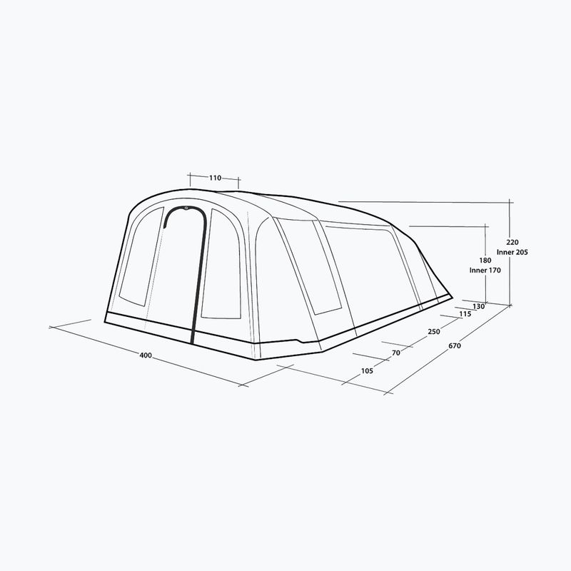 Kempingový stan pre 6 osôb Outwell Sacramento 6 Air blue 7