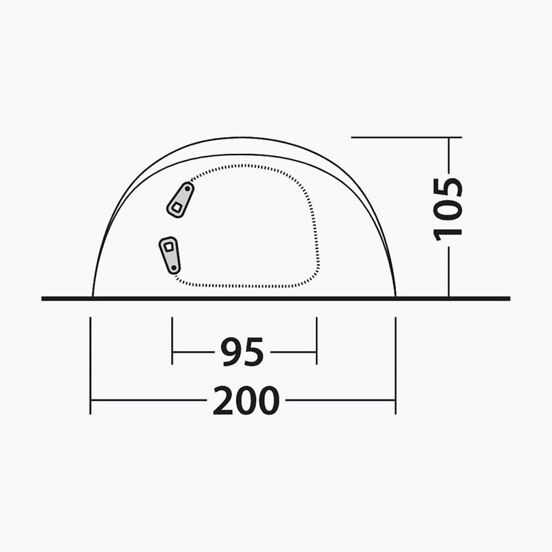 Kempingový stanpre 3 osoby Outwell Nexion 3 Ocean green/gray 10
