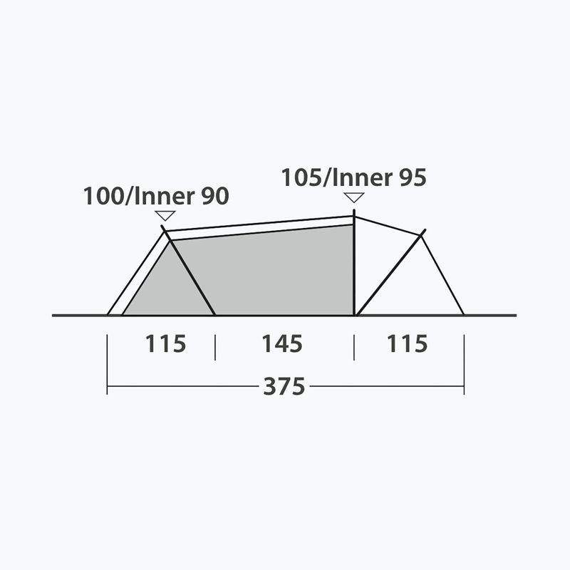 Kempingový stanpre 3 osoby Outwell Nexion 3 Ocean green/gray 11