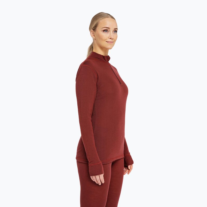 Dámska termo bielizeň Dovre Wool Zip burgundy 3