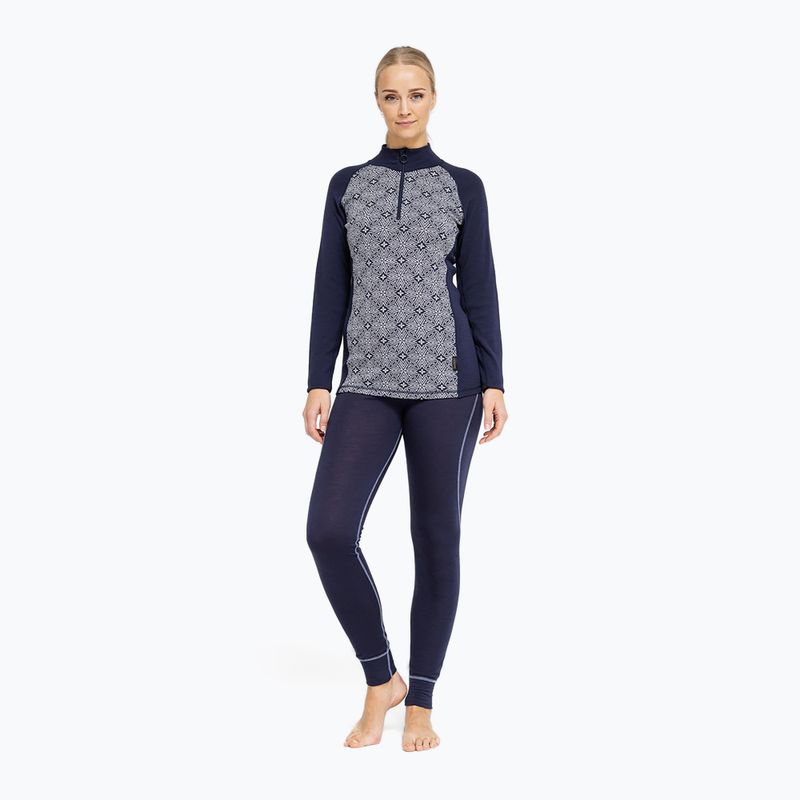 Dámska termo bielizeň Dovre Wool Organic Half Zip navy 2