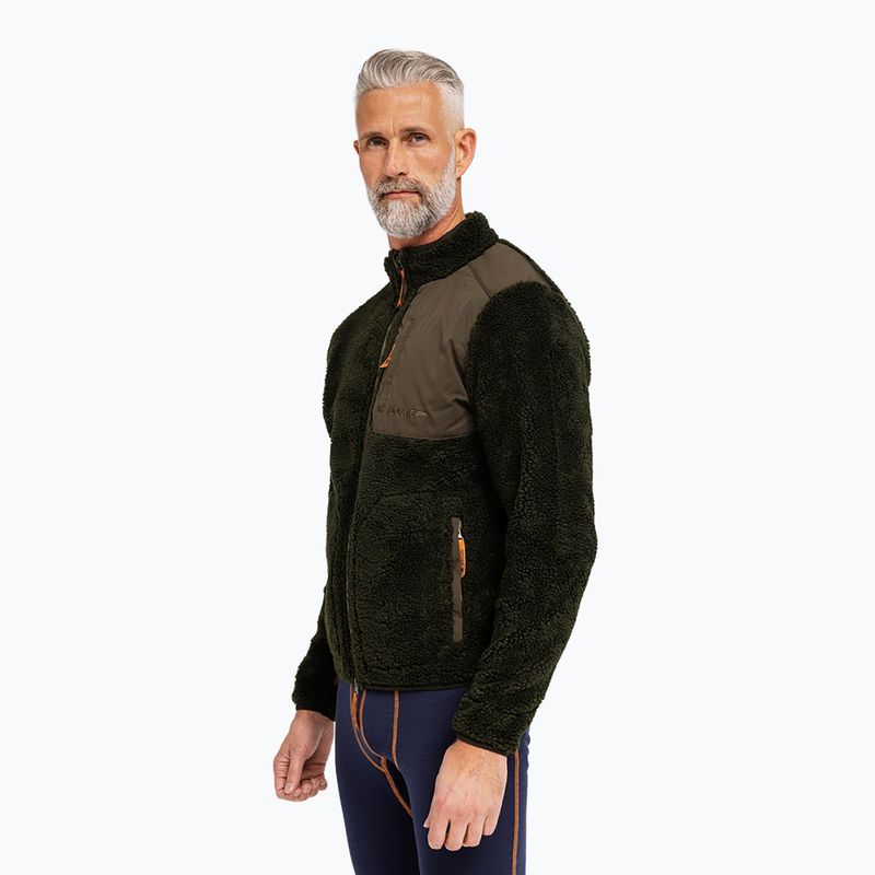 Pánska fleecová mikina Dovre Teddy Fleece green 2