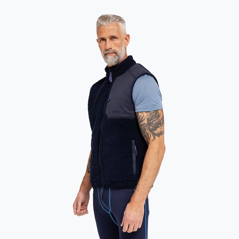 Pánska vesta Dovre Teddy Fleece navy 2
