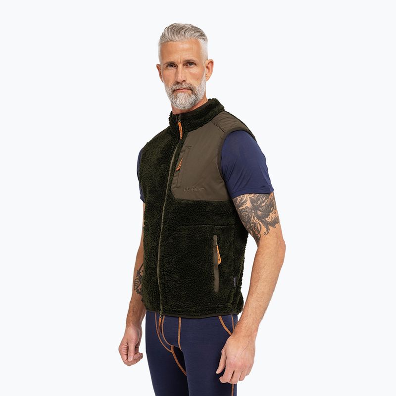Pánska vesta Dovre Teddy Fleece green 2