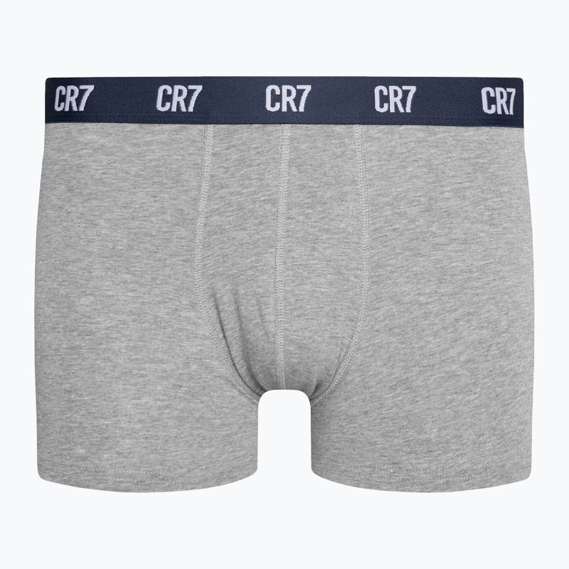 Pánske boxerky CR7 Basic Trunk 3 páry grey melange/white/navy 5