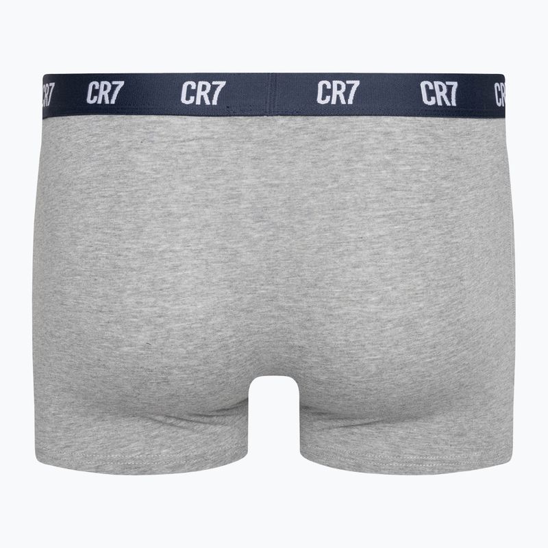 Pánske boxerky CR7 Basic Trunk 3 páry grey melange/white/navy 6