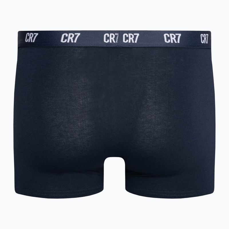 Pánske boxerky CR7 Basic Trunk 3 páry grey melange/white/navy 9