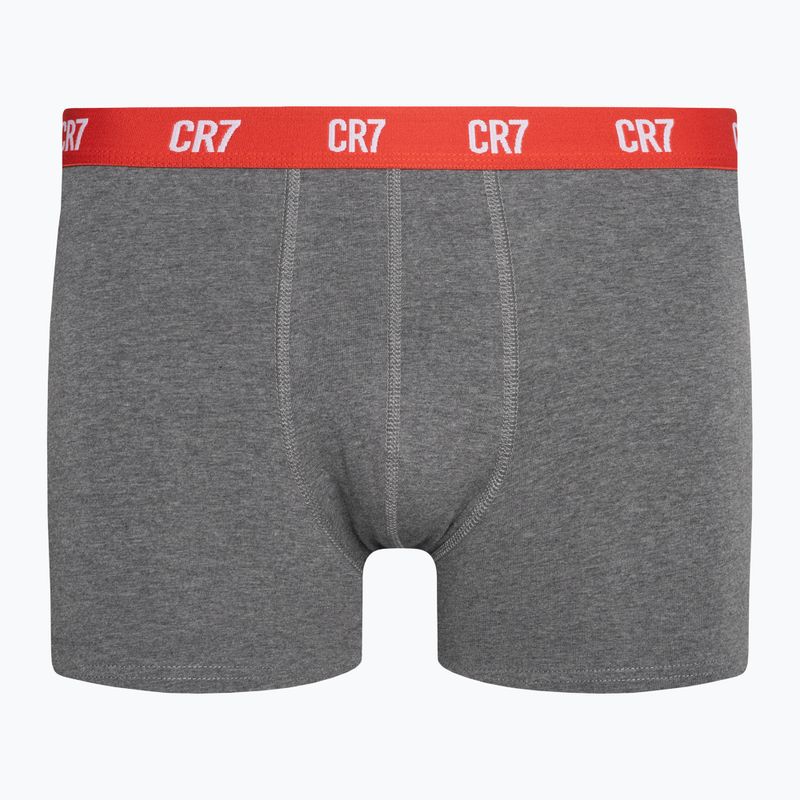 Pánske boxerky CR7 Basic Trunk 3 páry grey melange/red/navy 2