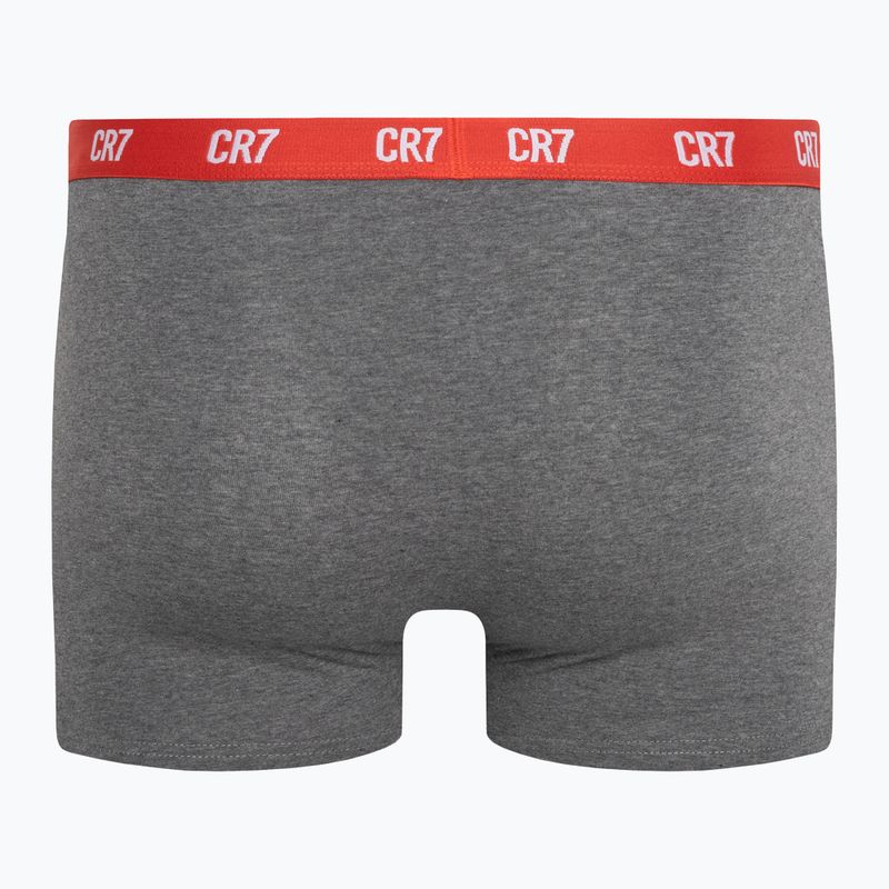 Pánske boxerky CR7 Basic Trunk 3 páry grey melange/red/navy 3