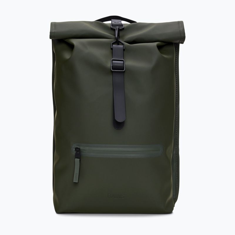 Mestský batoh Rains Rucksack Rolltop 13 + 4 l green
