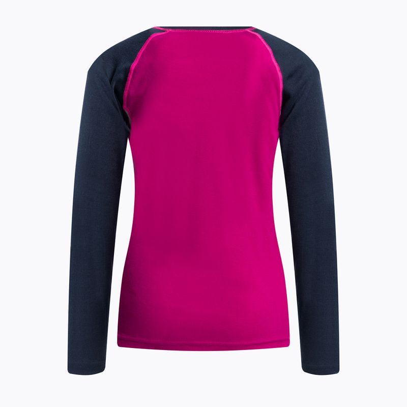 Detské termoprádlo Color Kids Ski Underwear Colorblock ružovo-čierne 74777.5885 3