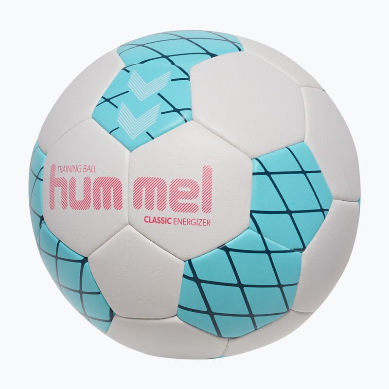 Loptu na hádzanú Hummel Classic Energizer off white/light blue/marine size 2 2