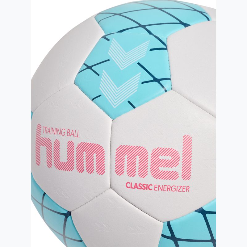 Loptu na hádzanú Hummel Classic Energizer off white/light blue/marine size 2 4