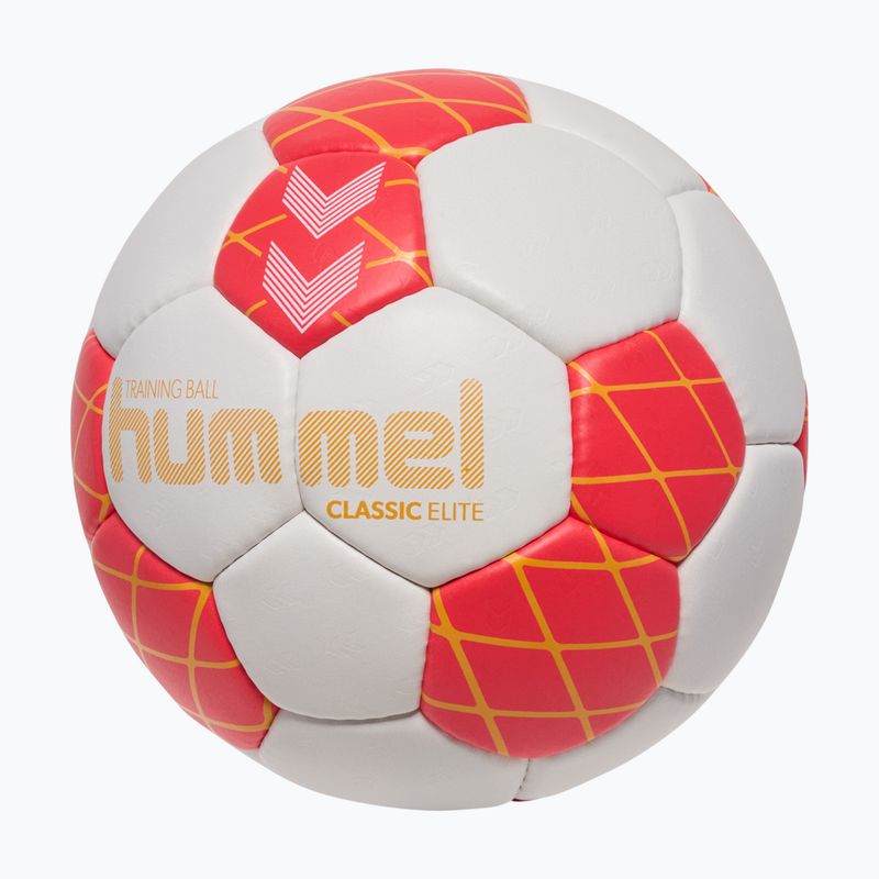 Loptu na hádzanú Hummel Classic Elite HB off white/red/orange size 3 2