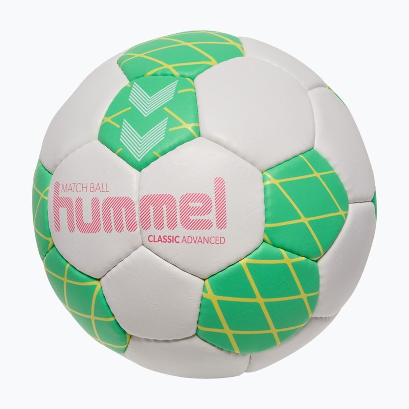Loptu na hádzanú Hummel Classic Advanced HB off white/green/yellow size 2 2