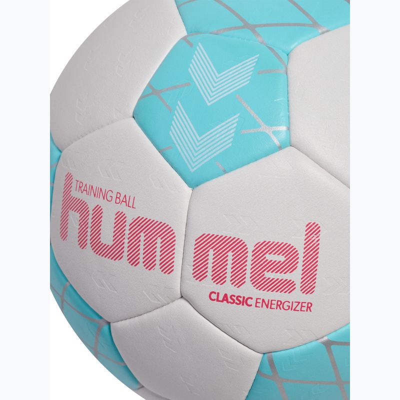 Loptu na hádzanú Hummel Classic Energizer off white/light blue/marine size 0 4