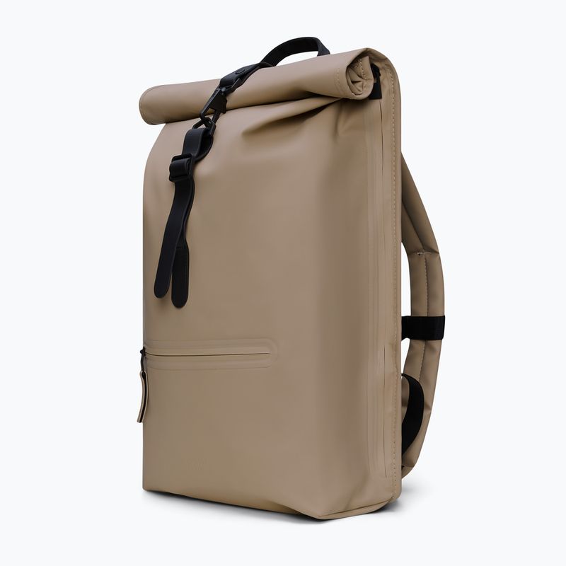 Mestský batoh Rains Rucksack Rolltop Beige 2