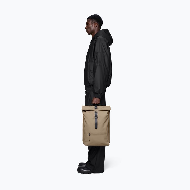 Mestský batoh Rains Rucksack Rolltop Beige 5