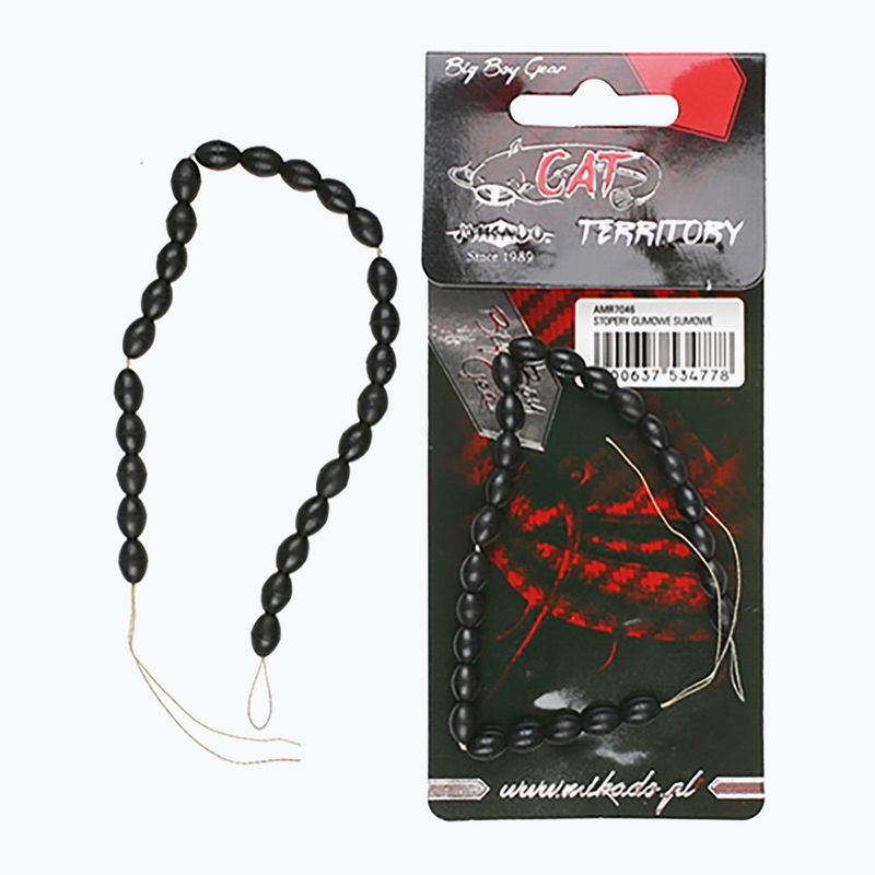 Mikado Gumové zátky Cat Territory čierne AMR7046