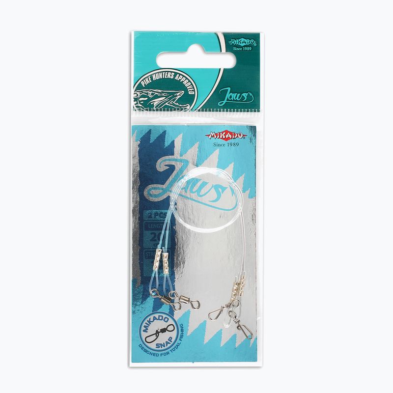 Mikado Fluorocarbon spinning líder Čeľuste Medium 12 kg 2 ks transparentné ZGJ01-25-12