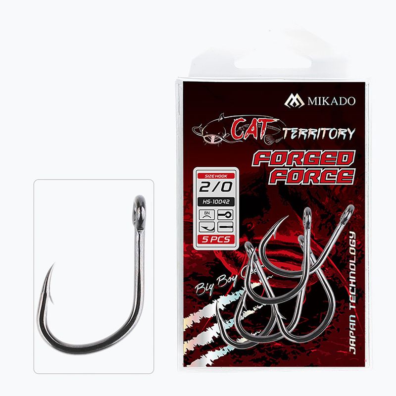 Mikado Cat Territory Forged Force sumcový háčik 4 ks čierny nikel HS10042