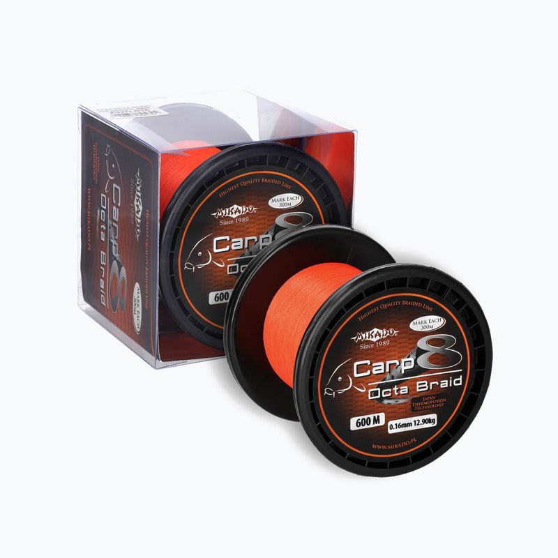 Mikado Carp Octa Braid kaprový oplet oranžový Z32O-016 2