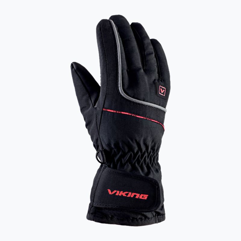 Detské lyžiarske rukavice Viking Kevin Ski dark red 2