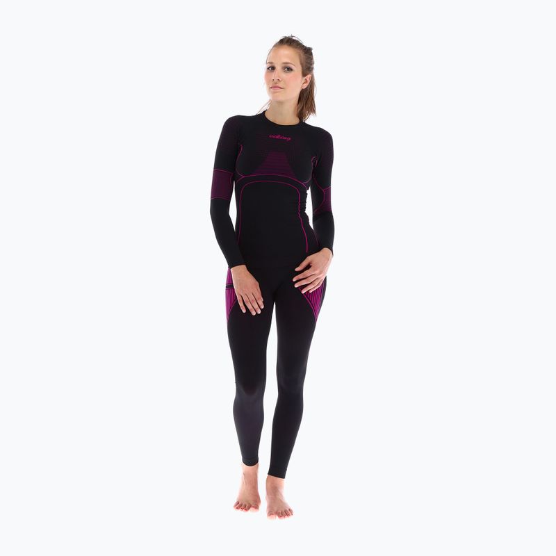 Dámske termo tričko Viking Etna black/pink 500/21/3091