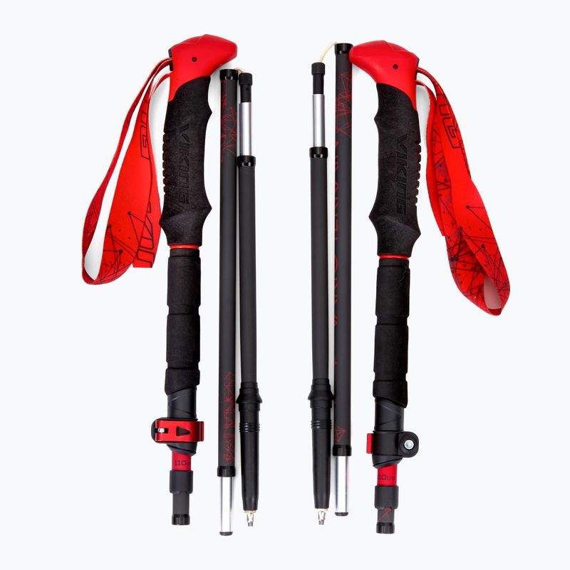 Lyžiarske palice - ski turing Viking Spider black/red 6