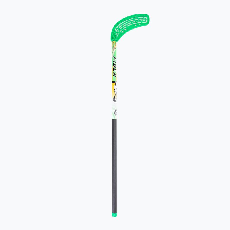 Unibros Fiber floorball set 10 tyčí + 5 loptičiek zeleno-žltá 02807 2