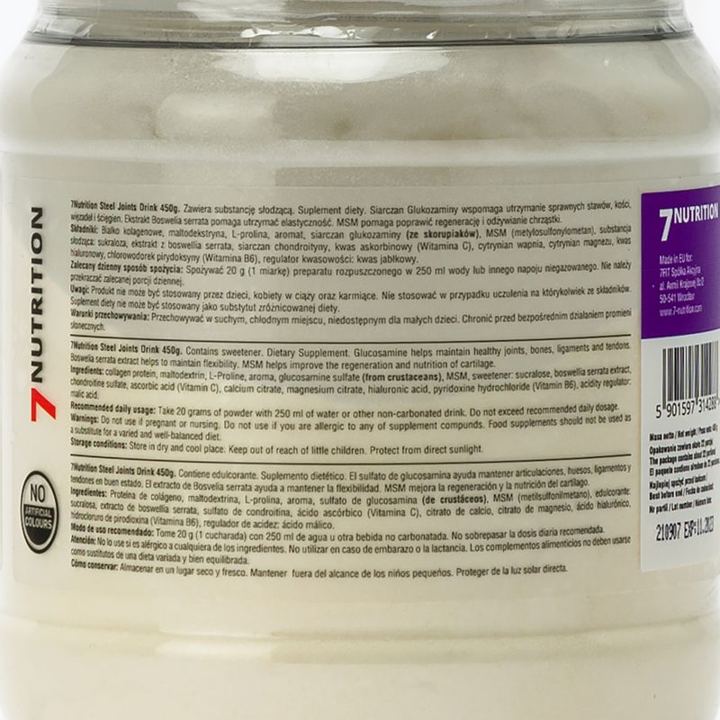 Steel Joints Drink 7Nutrition regenerácia kĺbov 450g citrón 7Nu000394 2